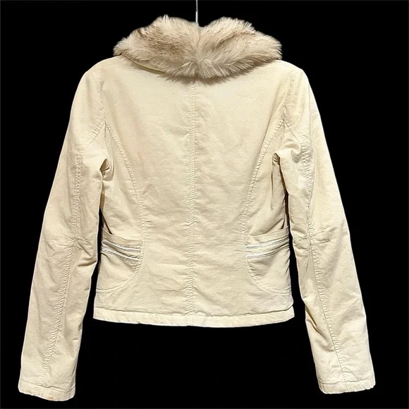 Miss Me vintage Y2K corduroy faux fur jacket blazer medium - Picture 2 of 8